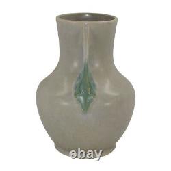 Roseville Tuscany Gray 1927 Vase En Céramique À Poignée D'art Déco 346-9