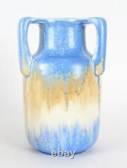 Ruskin Potterie Trois Poignée Cristalline Émaillée Vase Art Déco Artisanat 1932