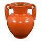 Stangl 1937-39 Vase En Céramique Art Déco Vintage à Poignées Oranges 3104
