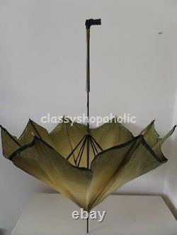 Superbe Paragon Vintage S. Fox & Co Parasol / Parapluie Avec Poignée De Chien Sculptée