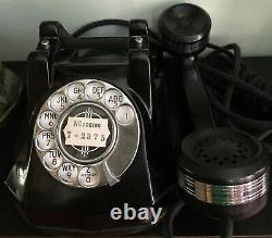 Téléphone monophonique automatique en bakélite Art Deco avec poignée chromée A1