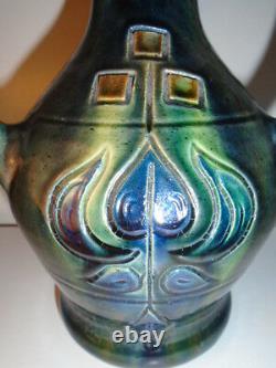 Thulin Belgique Arts Et Artisanat Art Deco-nouveau Musée 3 Vase Vitré À Poignée + 1
