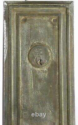Tirer de porte d'entrée en bronze Art Déco antique de 20 pouces