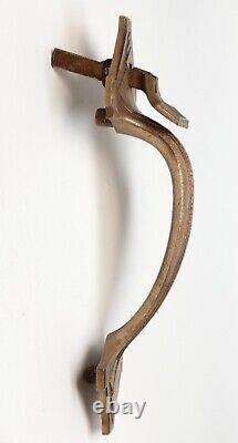 Tirer de porte en bronze Art Déco antique de 10 pouces