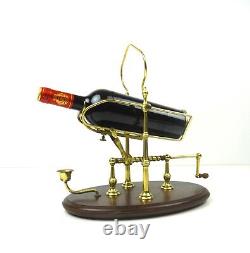 Très rare berceau mécanique de décanteur d'antiquités françaises pour vin Art Déco barware