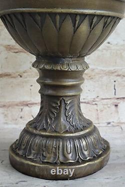 Urne De Bronze Cast Classique Avec Poignée Vase Sculpture Statue Figurine Vente
