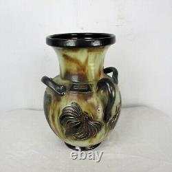 Vase Art Déco Revival Marqué Guerin 3 Poignées Mythologie Grecque En Grès 12.20