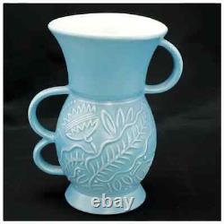 Vase Bleu Art Déco Vintage Redwing Poterie Marquée