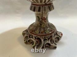 Vase D'urne En Céramique Peinte À La Main Capodimonte Vintage Avec Couvercle Et Poignée, 20 Tall