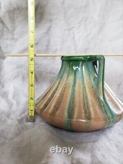 Vase Vintage Thulin Faiencerie Art Déco À Double Poignée #2187 Fabriqué En Belgique