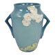 Vase à Anses En Céramique De Poterie Art Déco Vintage Primrose Blue Roseville 1936 760-6