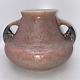 "vase à Deux Anses Mint En Céramique Américaine De Roseville Pottery, Modèle Tuscany Pink 341-5, Style Art Déco"