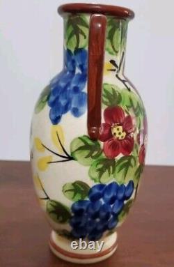 Vase à deux anses de style Art Déco en Satsuma vintage vers 1930