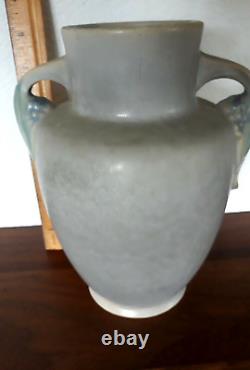 Vase en céramique ROSEVILLE de l'époque ART DECO ANTIQUE, motif TUSCANY 343-7, de 1924.