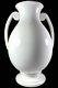 Vase En Céramique Italienne Bellini Blanc De Style Art Déco, Grandes Lignes Lisses, Peintes à La Main 18"