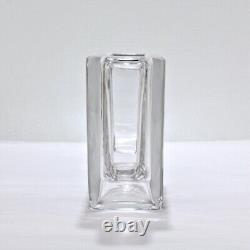 Vase en verre ou en cristal à deux anses de style Art Déco Baccarat