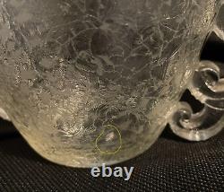 Vase ovale à poignées en boucle jumelées Art Déco de Pierre D'Avesn Daum Nancy
