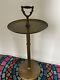 Vintage 28 Ashtray Floor Stand Brass Handled Stand Cigar Tobacco Mcm Art Deco