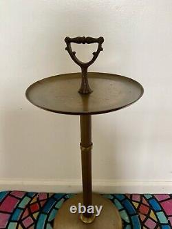 Vintage 28 Ashtray Floor Stand Brass Handled Stand Cigar Tobacco MCM Art Deco
