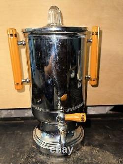Vintage Art Deco Farberware Coffee Urn Percolator Bakelite Poignées Pièces Unité