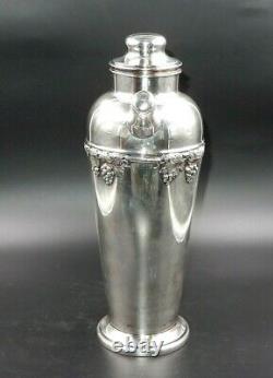 Vintage Art Deco Silver-platd Cocktail Shaker Pitcher Poignée S. P. N. S. 5208