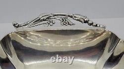 Vintage Fisher Sterling Silver Bol De Style Art Déco Avec Poignées Blossom, 284 Grammes