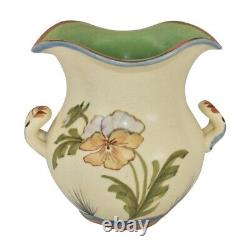 Weller Bonito 1927-33 Vase De Poterie Art Vintage Déco Pansy (pillsbury)