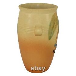 Weller Pottery Cornish 1933 Brun Art Deco Vase À Poignées