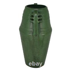 Weller Pottery Matte Green Arts And Crafts Handle Vase