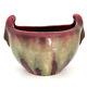 Weller Pottery Turkis Vase Double Poignée 1920s Art Déco Rouge Vert Drip Glaze