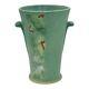 Weller Velva Green 1928-33 Vase En Céramique Art Déco Avec Poignée